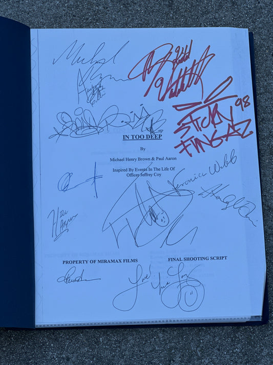 IN TOO DEEP MOVIE: Director & Cast Signed Script from The MIRAMAX Archive