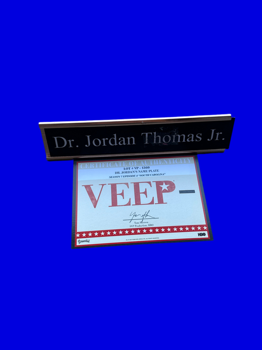 VEEP: Dr Jordan Johnson Jr HERO  Nameplate from Episode 704