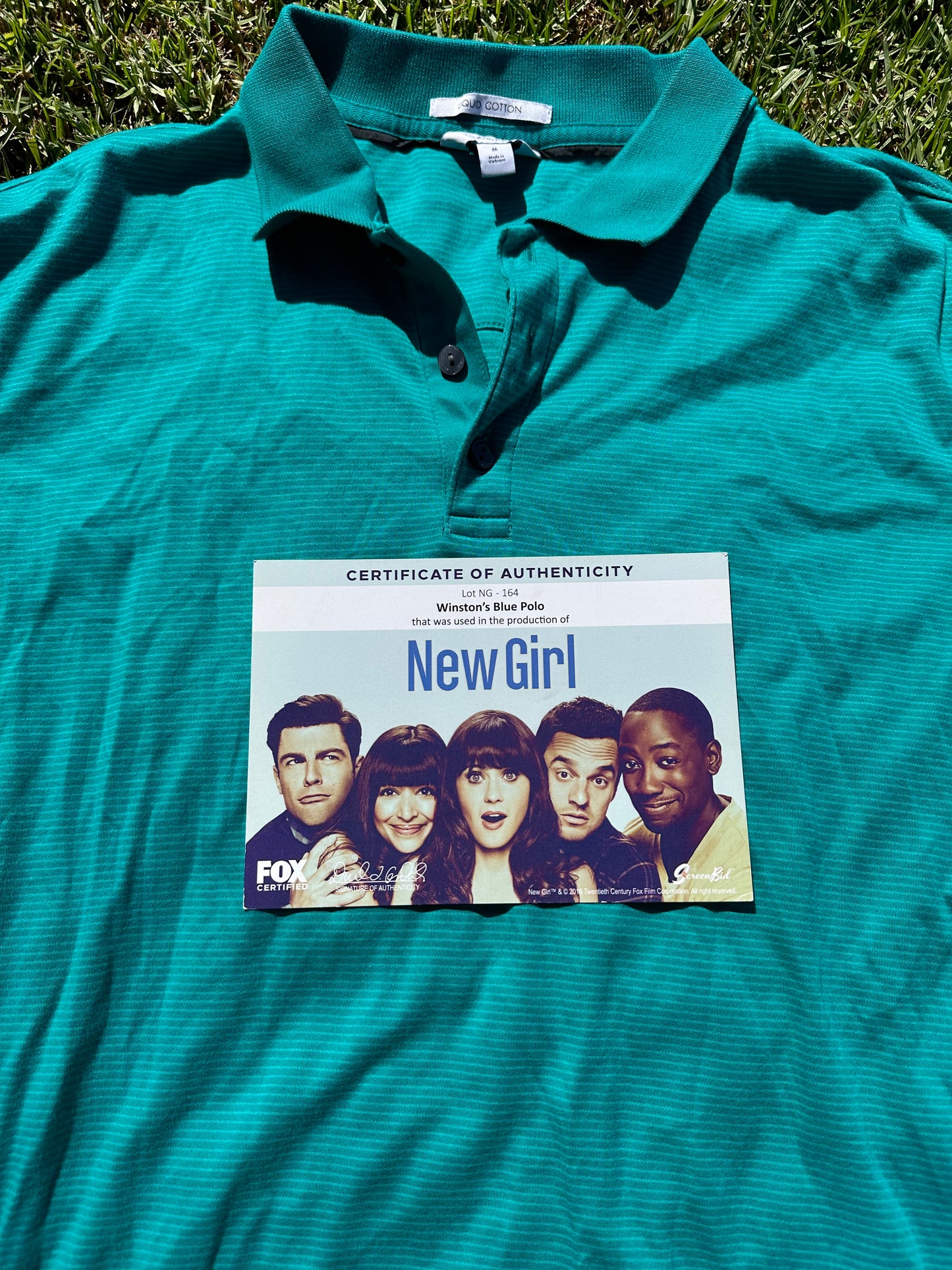 NEW GIRL: Winston's Blue Short Sleeve Shirt (S)