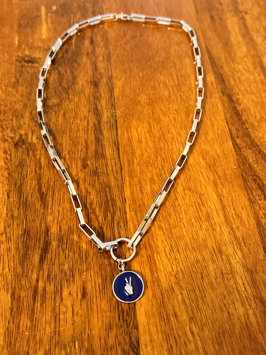 BALLERS: Lance's Peace Charm Silver Necklace