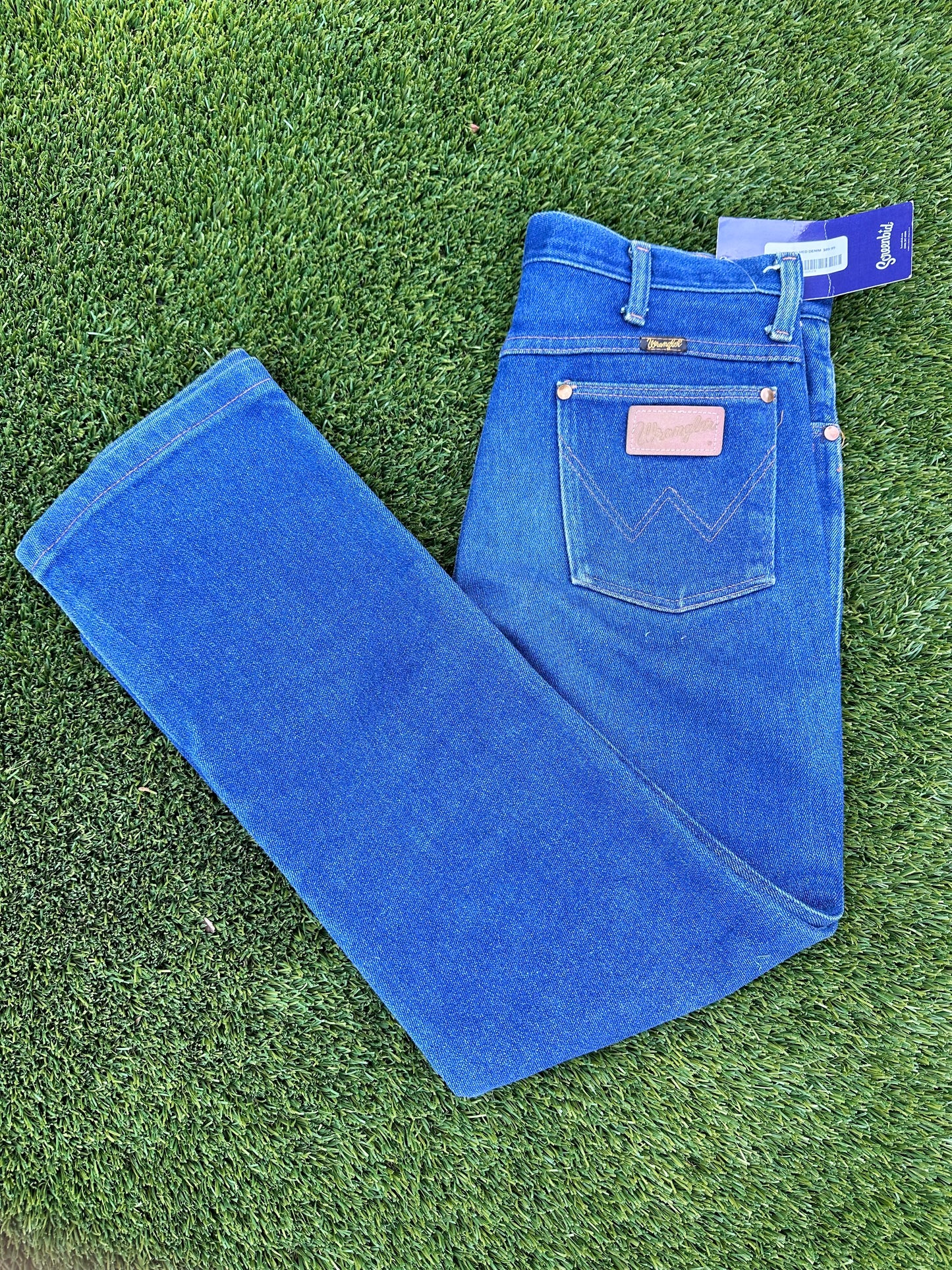 THE GET DOWN: Shaolin’s Wrangler Vintage Blue Denim Jeans (32/34)