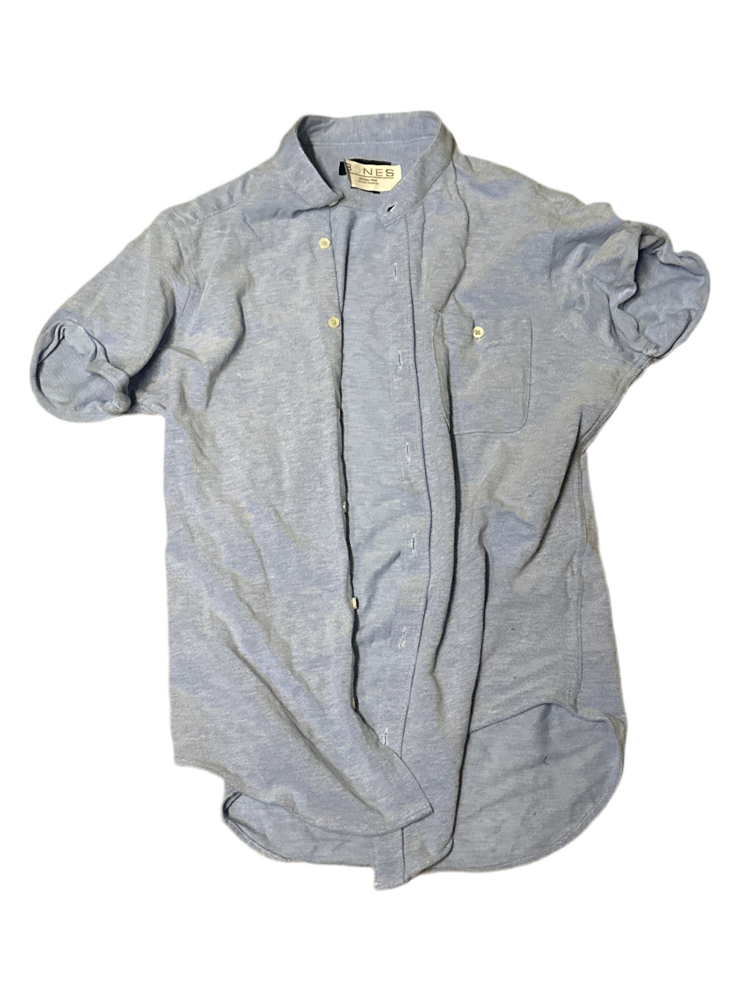 BONES: Hodgin's ZARA Blue Short sleeve Button Shirt (S)