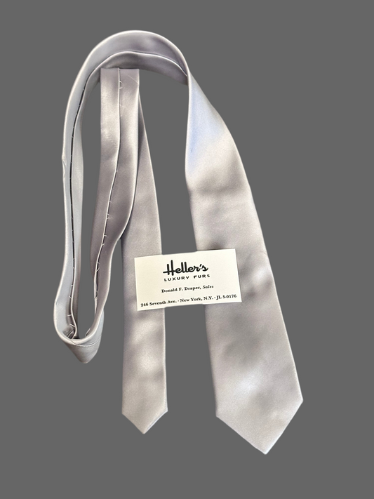 MAD MEN: Don Draper Mid-Century Striped Necktie and Business Card