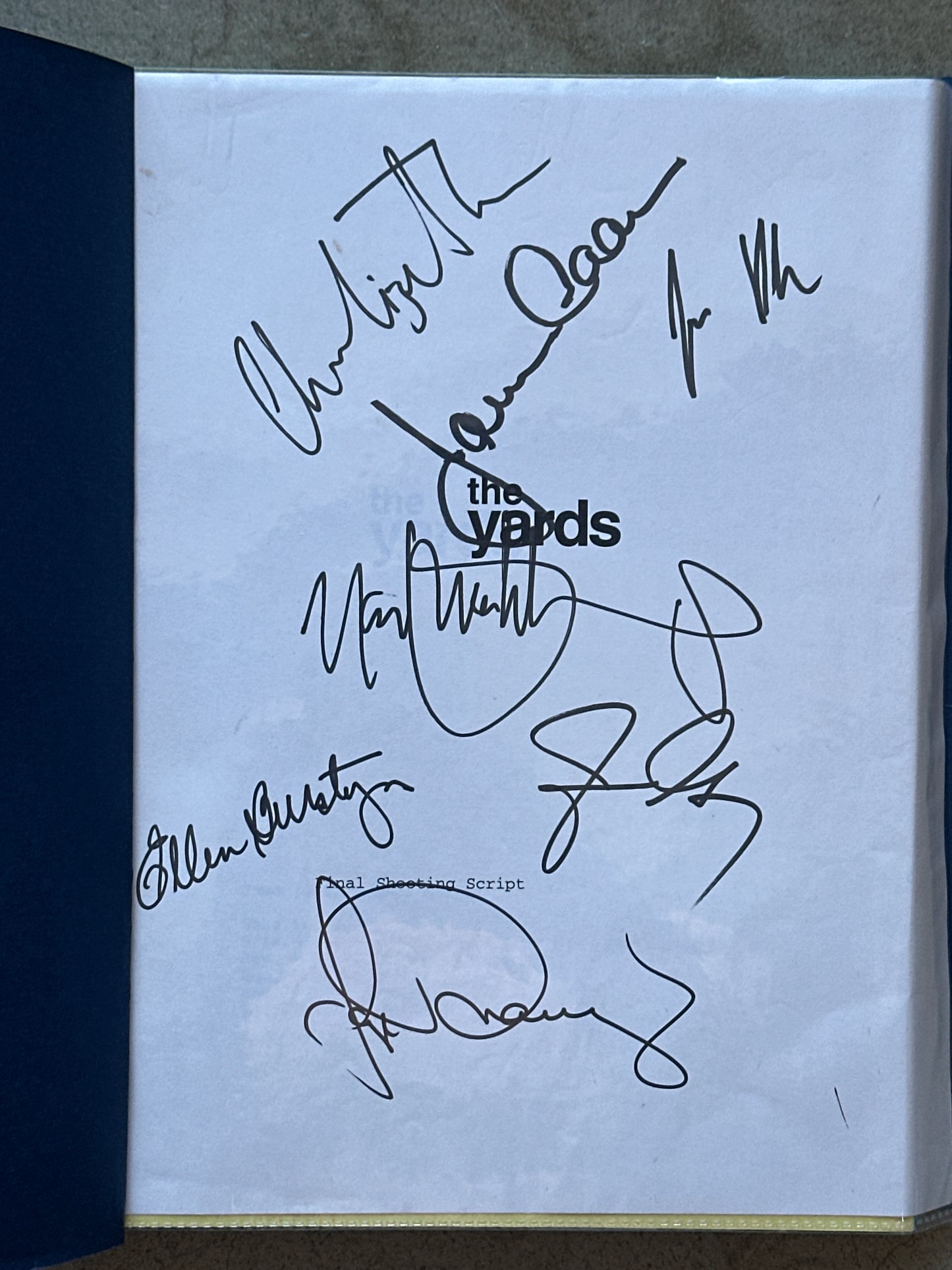 THE YARDS MOVIE: Director and Cast Signed Script  MIRAMAX Archive