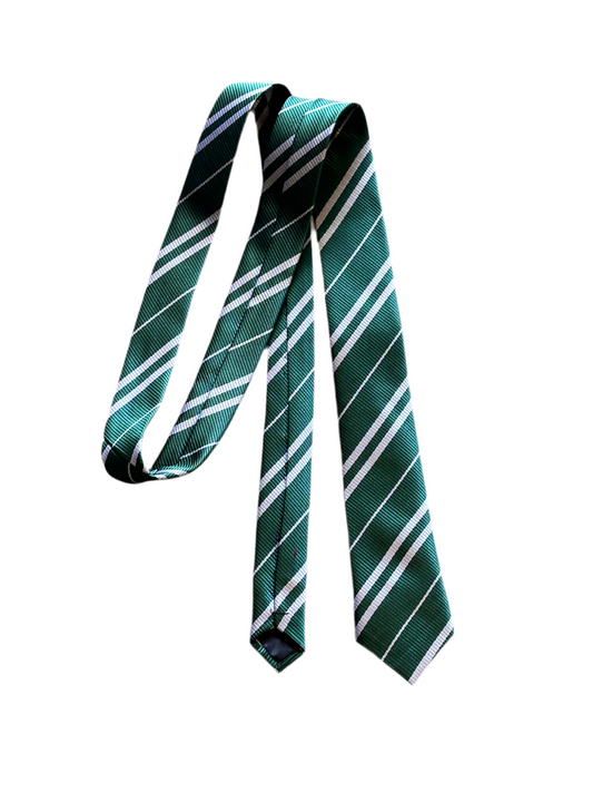 MAD MEN: Pete Campbell's 1960s skinny Green Stripe Necktie and Business Card