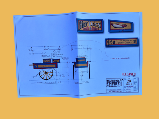 BOARDWALK EMPIRE: Hot Dog Vendor Cart Blueprint from Episode 310