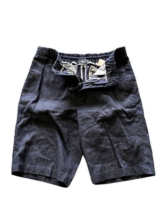 NEW GIRL: Nick’s VINCE Navy Blue Linen Shorts (32)