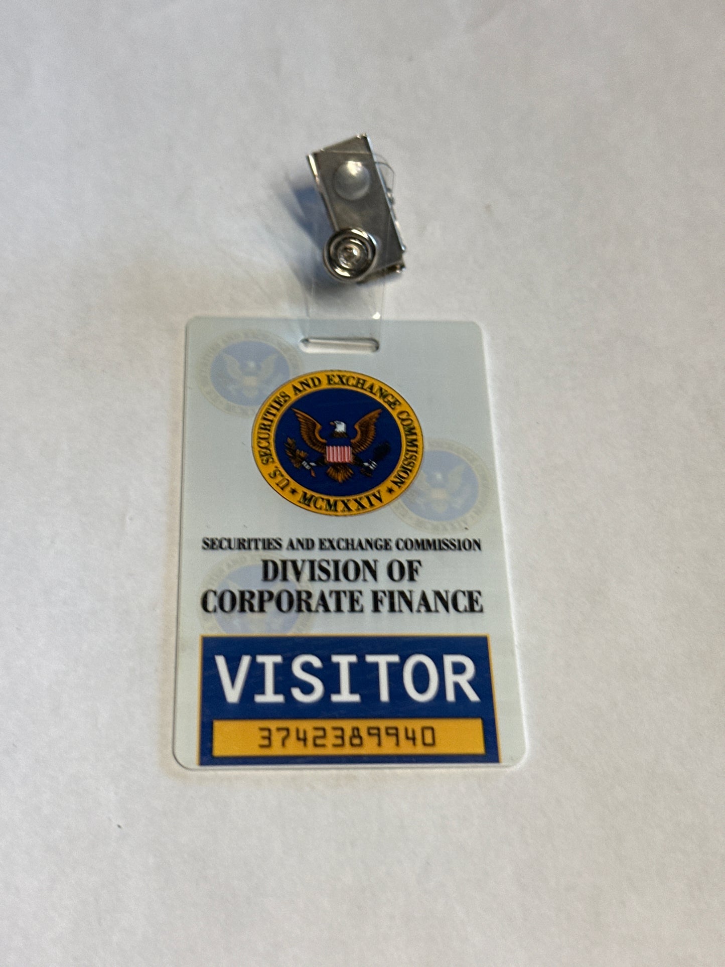 BONES: Brennan's HERO VISITOR Badge