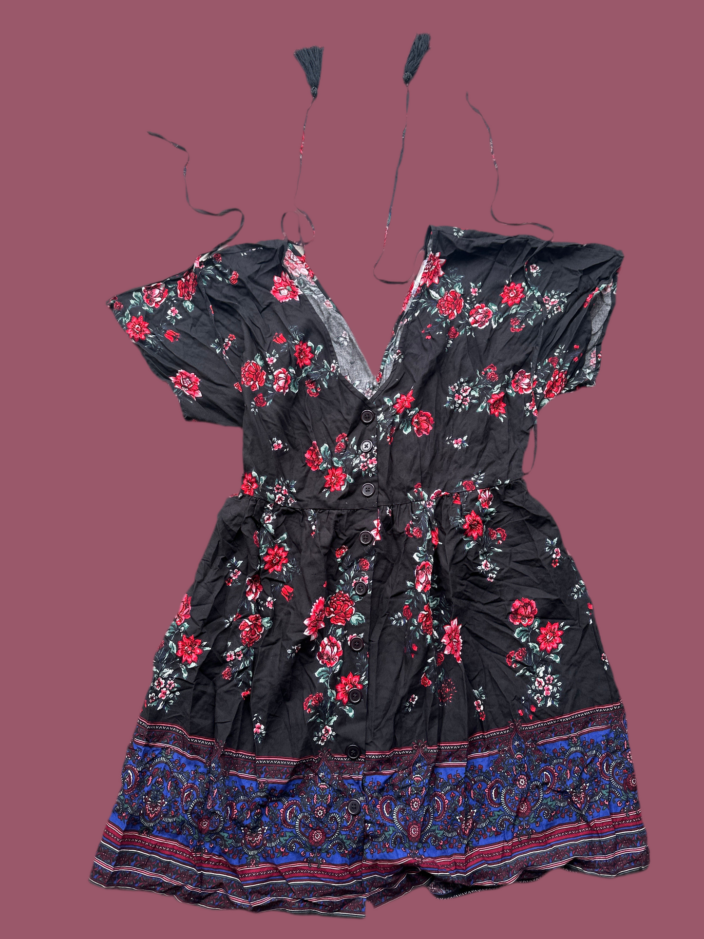 BONES: Angela's Floral Dress (S)