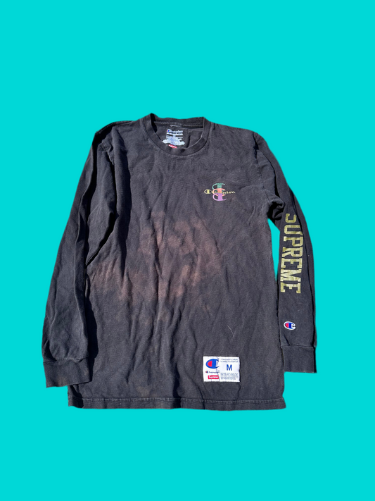 BALLERS: Ricky Jarret’s SUPREME CHAMPION Blue faded LS T-Shirt (L)