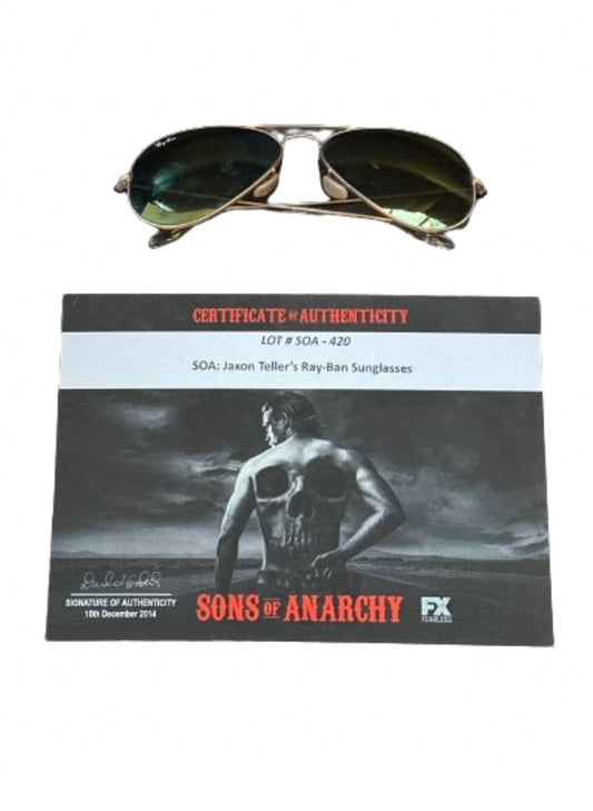 SONS OF ANARCHY : Jax Teller's Gold frame Ray-Ban Sunglasses