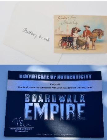 Boardwalk Empire: Enoch Thompson Blank Postcards With Envelopes Addressed To Bellboy from Episode 405