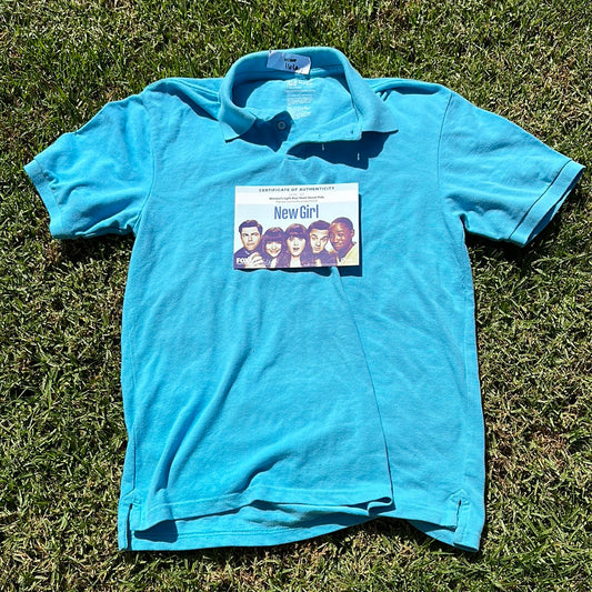 NEW GIRL: Winston Bishop's Light Blue Polo Shirt (M)