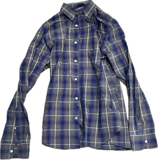 JUSTIFIED: Raylan's JF blue and grey Plaid Button Up Shirt (M)