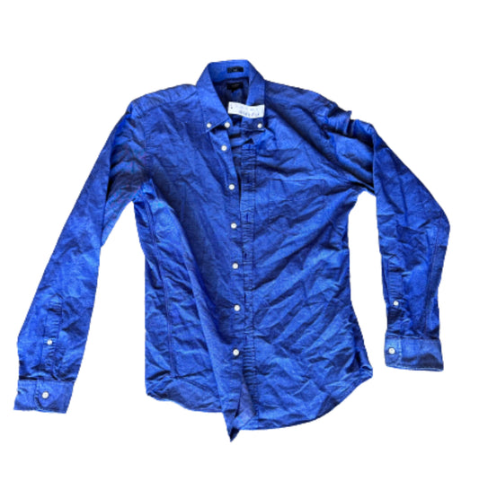 NEW GIRL: Nick's J Crew Blue Long Sleeve Denim Style Button Down Shirt (M)
