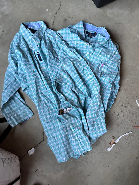 VEEP: Jonah’s RALPH LAUREN POLO Green Plaid Shirt (XL)