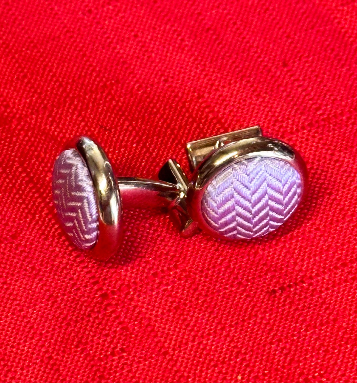Mad Men: Roger Sterling Silver and Purple Cufflinks
