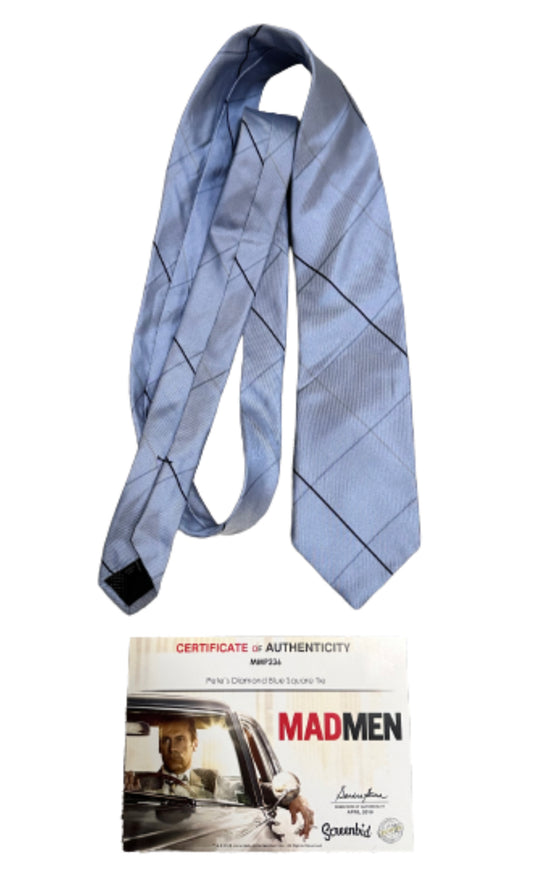 MAD MEN: Pete Campbell’s Vintage Blue Diamond Necktie and Business Card