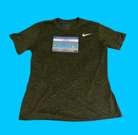 BALLERS: Ricky Jarret’s earth green NIKE TEE Shirt (L)