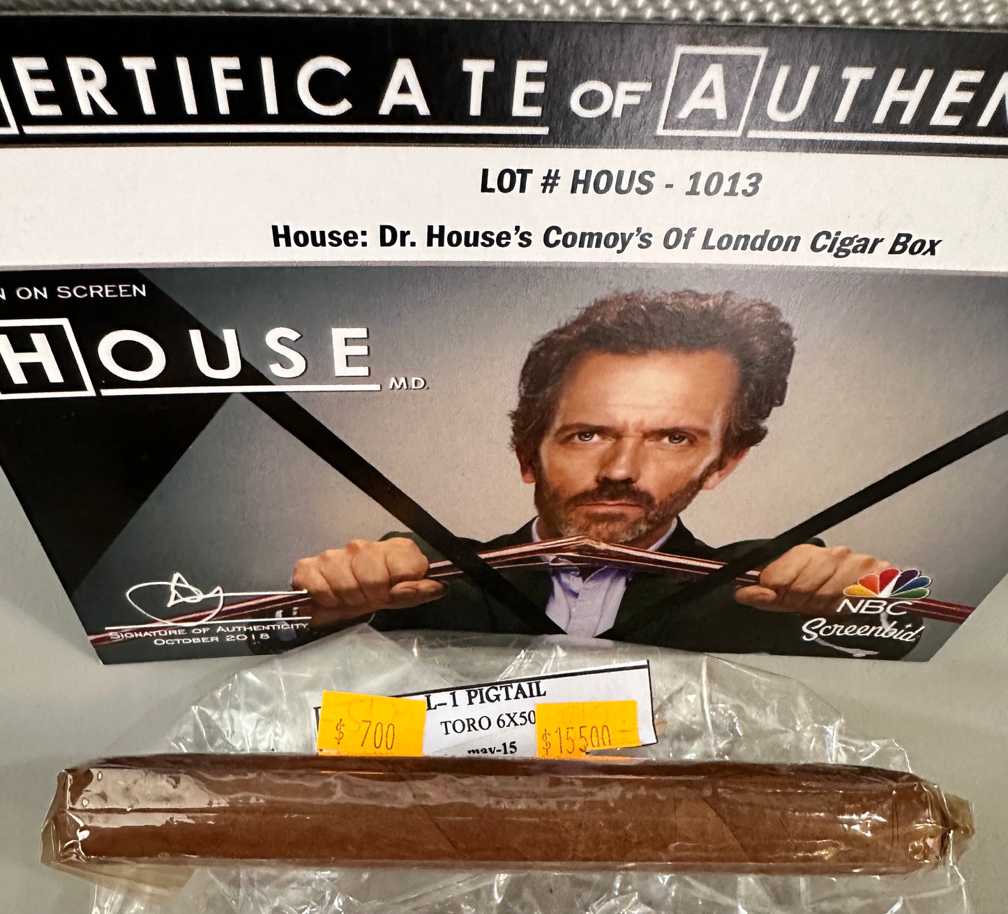 HOUSE: Dr Gregory House HERO L1 Pigtail Cigar Prop