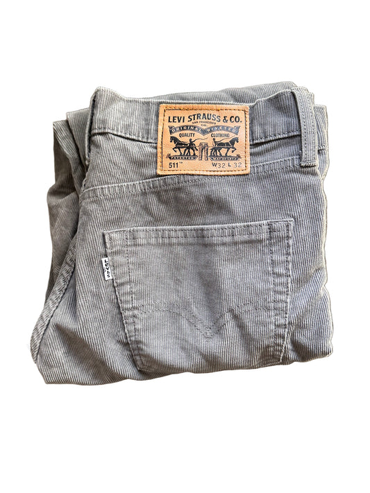 SILICON VALLEY: Richard’s HERO LEVI’S 511 Grey Corduroy Pants (32/32)