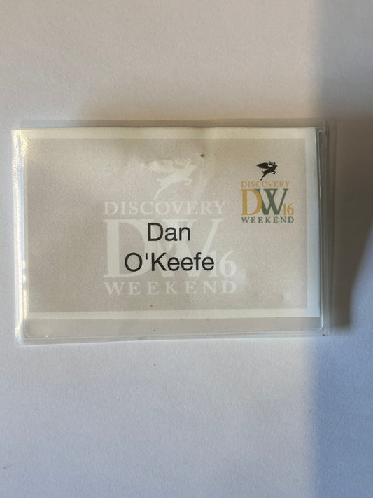 VEEP: Dan O’keefe Discovery Weekend Name Tag