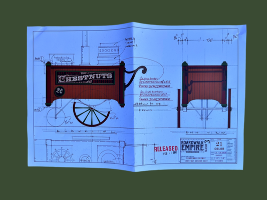 BOARDWALK EMPIRE: Chestnuts Vendor Cart Blueprint from Episode 310