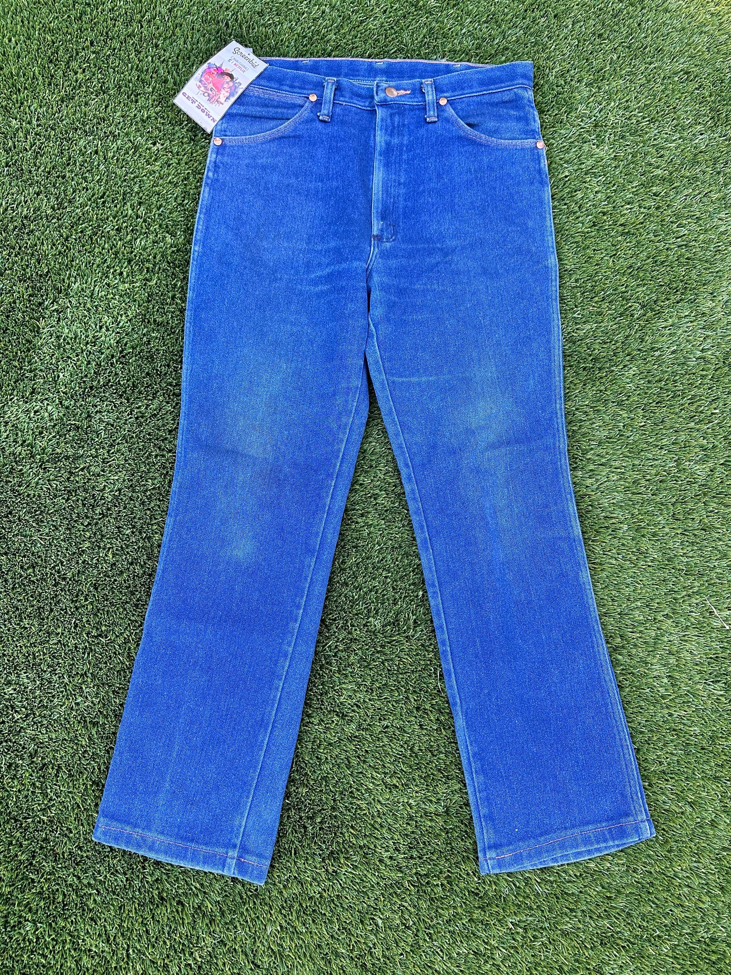 THE GET DOWN: Shaolin’s Wrangler Vintage Blue Denim Jeans (32/34)