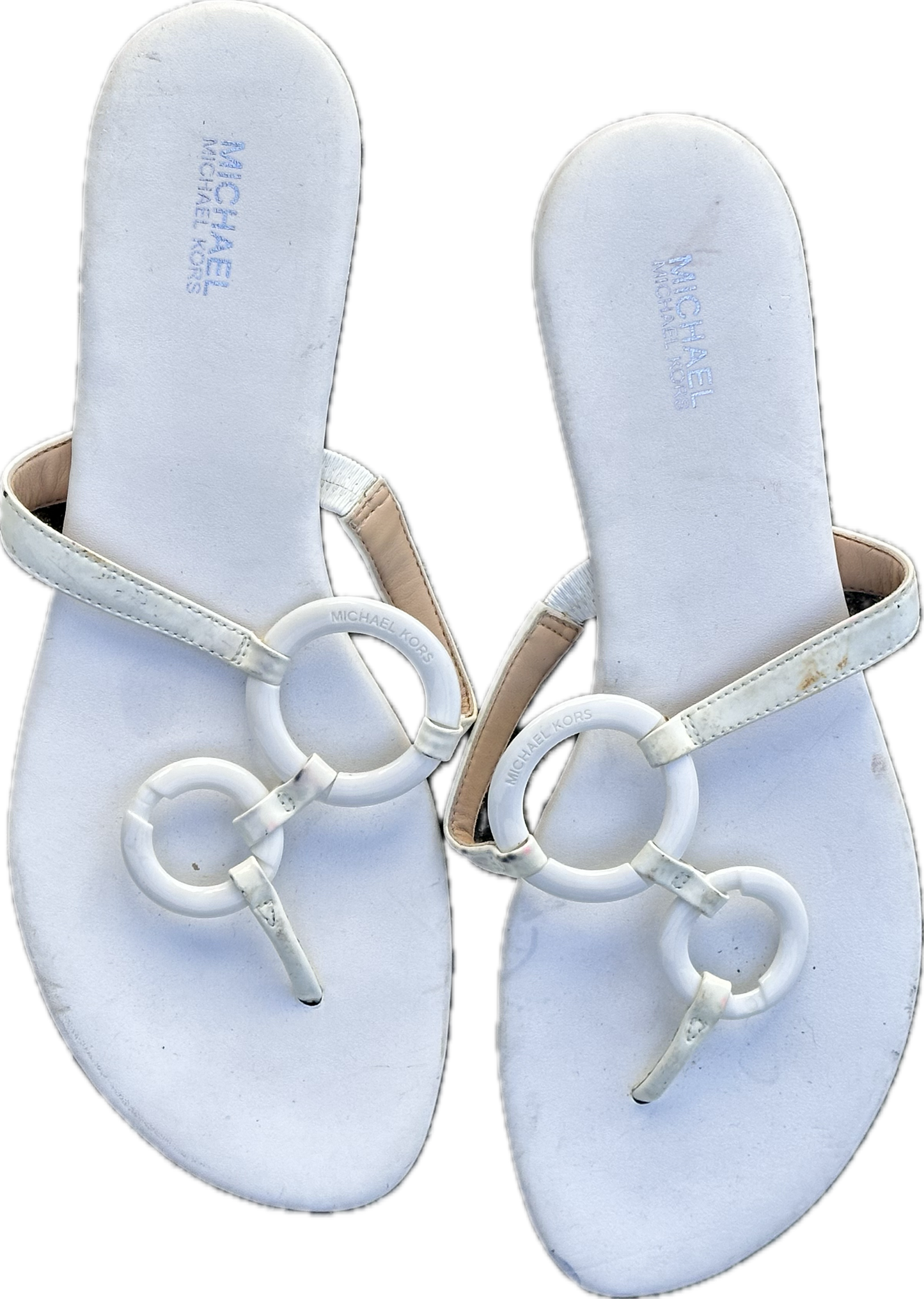 BALLERS: Tracy's Michael Kors White Sandals (10/11)