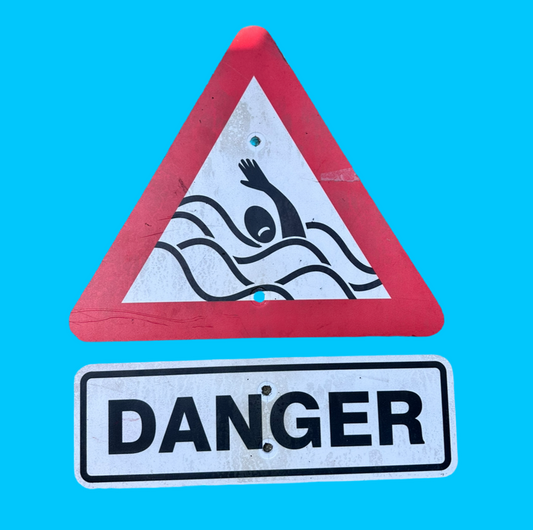 CRAZY EX GIRLFRIEND: “Swimming Danger” Wood Signs