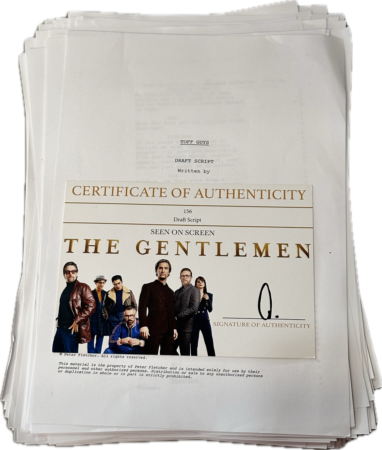 THE GENTLEMEN: Fletcher’s Draft Script