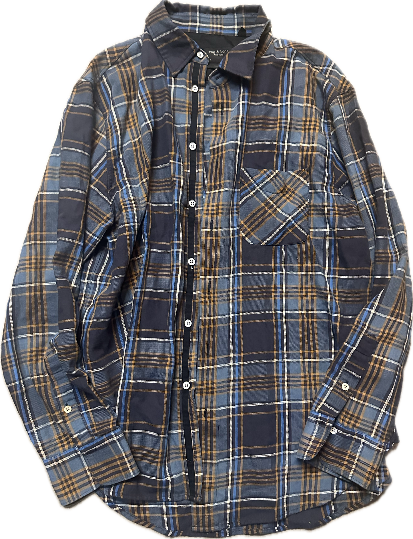 JUSTIFIED: Raylan's rag&bone Blue Plaid Button Down Shirt (M)