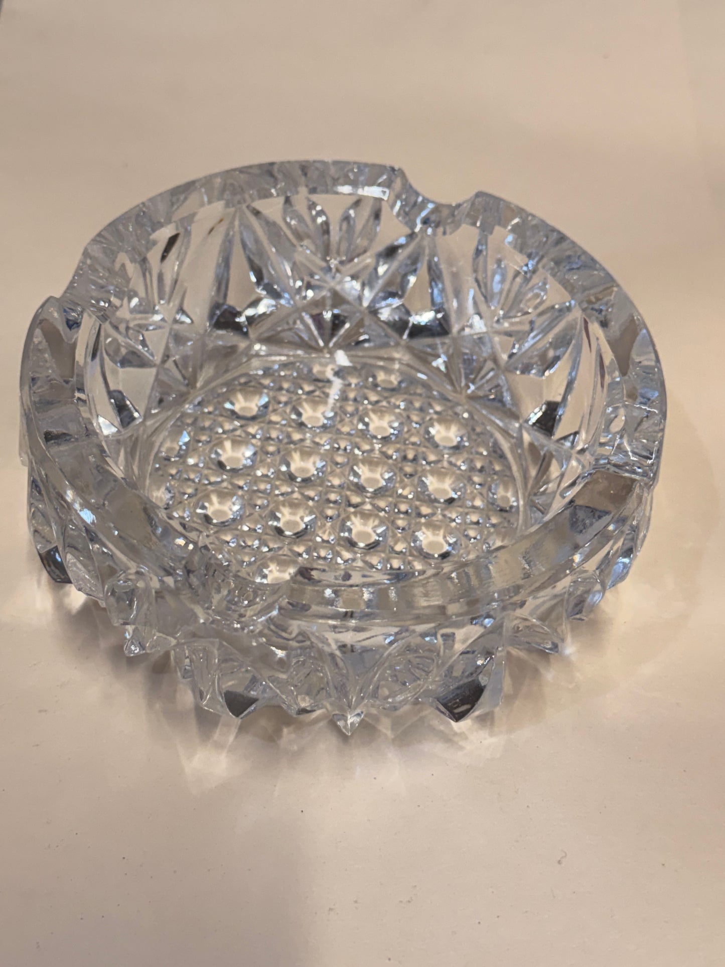MAD MEN: Don Draper's mid-century Glass Circular Ashtray & Card