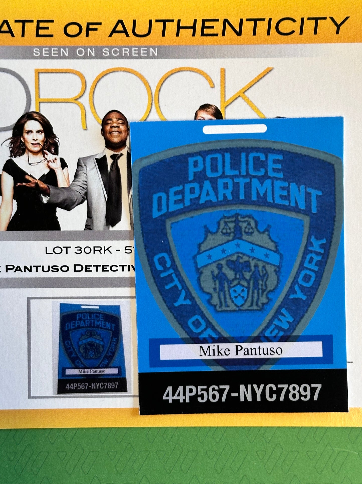 30 Rock: Mike Pantuso Detective Police Tag
