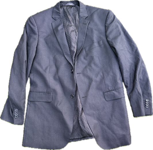 Mad Men: Roger Sterling's Vintage Blue Pinstripes Sport Coat (44)