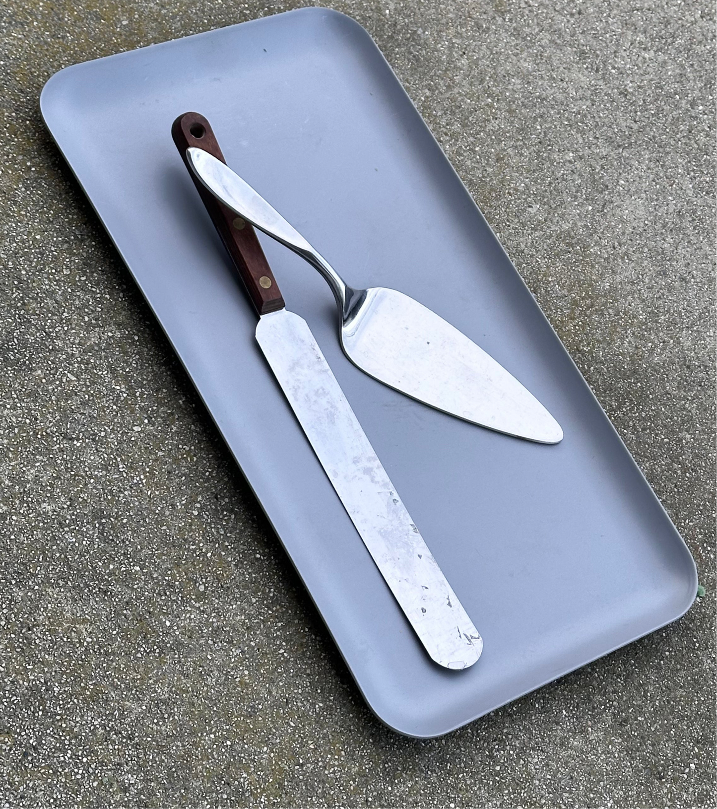 BONES: Brennan and Booth's Wedding Cake Spatulas and CB2 Serving Plate