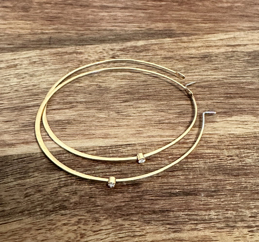 EMPIRE: Cookie's Gold Hoop faux diamond Earrings