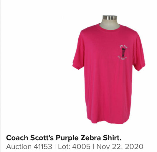 BALLERS: Coach Scott Purple Zebra Shirt (L)