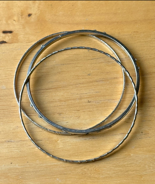 NEW GIRL: CeCe's Silver Bangle Bracelets