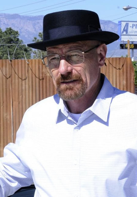 BREAKING BAD: Walter's White and Light Blue plaid Shirt (L)