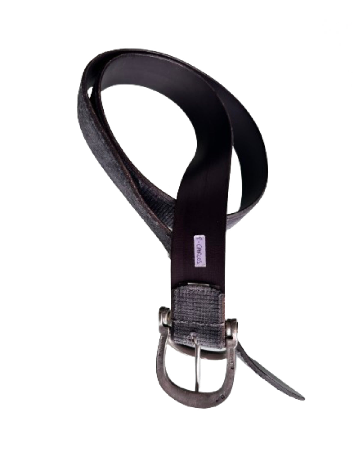 WRATH OF MAN: Carlos English made Leather belt with Pewter Buckle