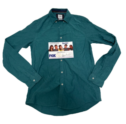 NEW GIRL: Nick Miller's ZARA Green Button Shirt (S)