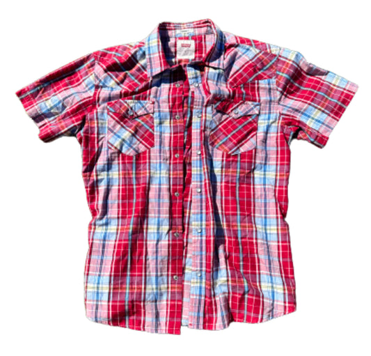 VEEP: Gary's LEVI’S Red Plaid Short sleeve Shirt (M)