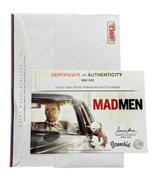 Mad Men: Don Draper's TWA Envelope