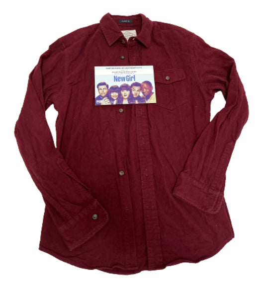 NEW GIRL: Winston’s Maroon Button up Shirt (S)