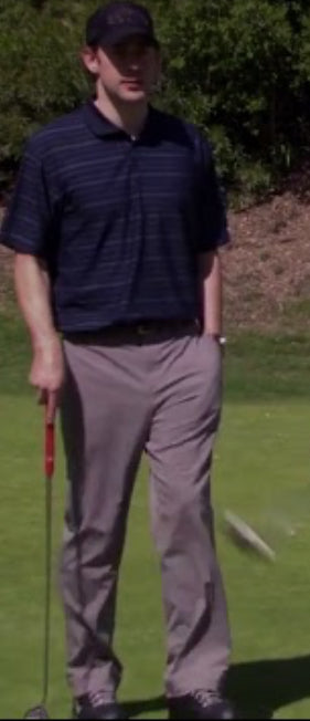 THE OFFICE: Jim's Production Used Grey Flat front Pants (34)