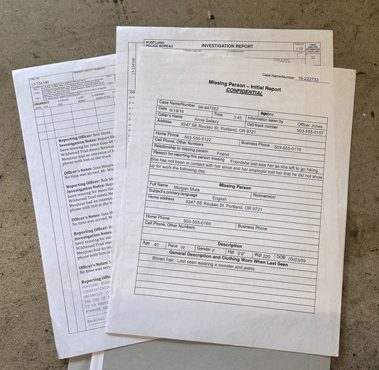 Grimm: HERO Portland Police Morgan Muta's Mt Hood Missing Person Report