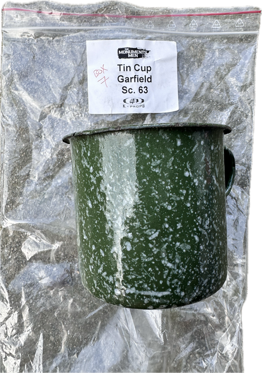 MONUMENTS MEN: Garfield’s HERO Green Metal Cup from Sc. 63