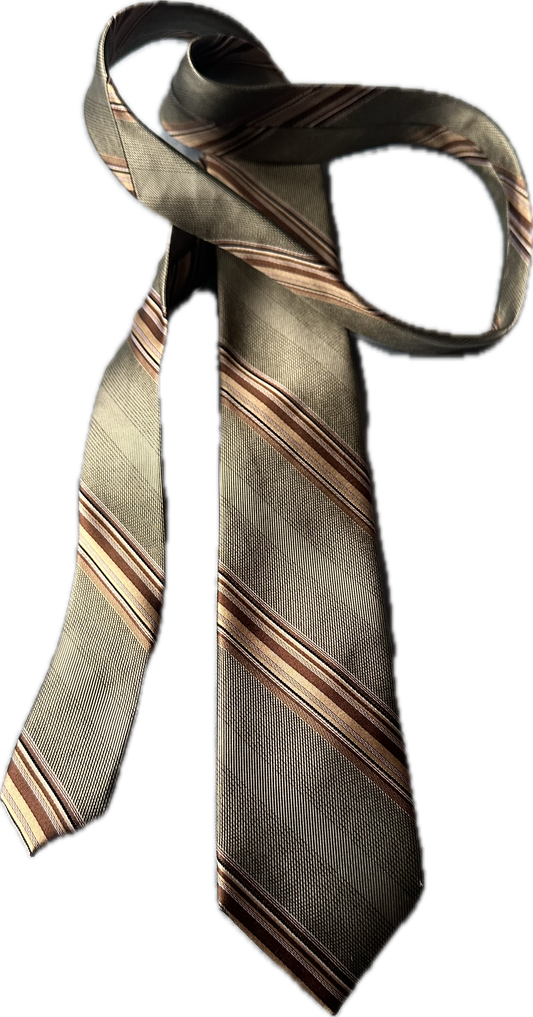 MAD MEN: Don Draper Mid-Century Striped Necktie and Business Card