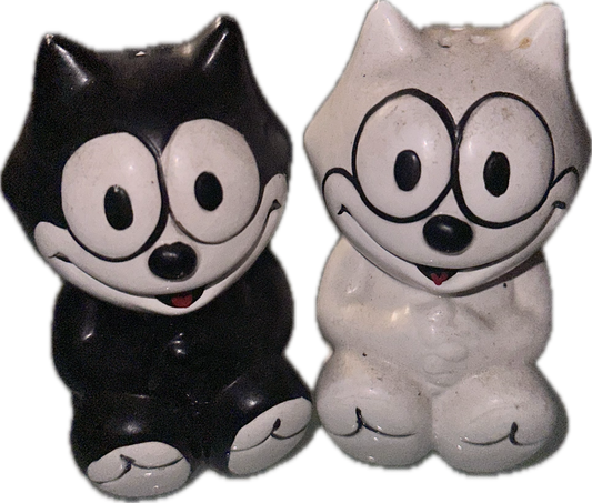 MAD MEN: Don and Betty Felix The Cat Salt and Pepper Shakers